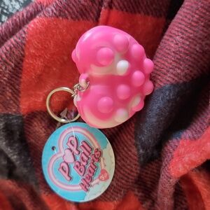 2$ Add On⭐Pop ball hearts keychain